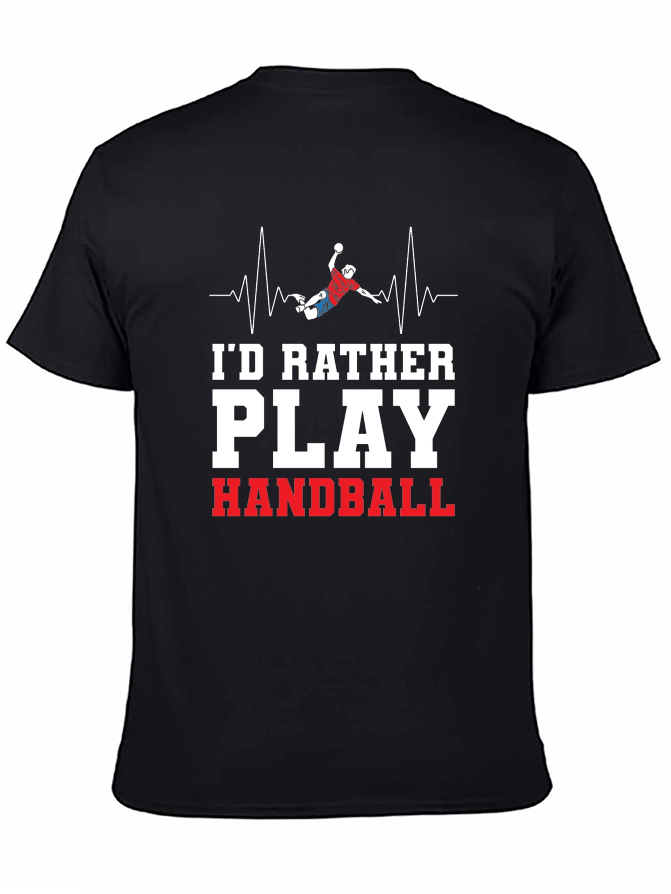 Handball Player Heartbeat Graphic Tee