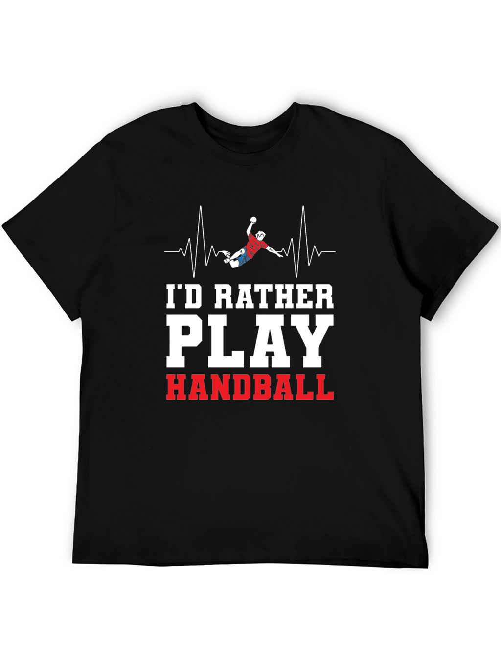 Handball Player Heartbeat Graphic Tee