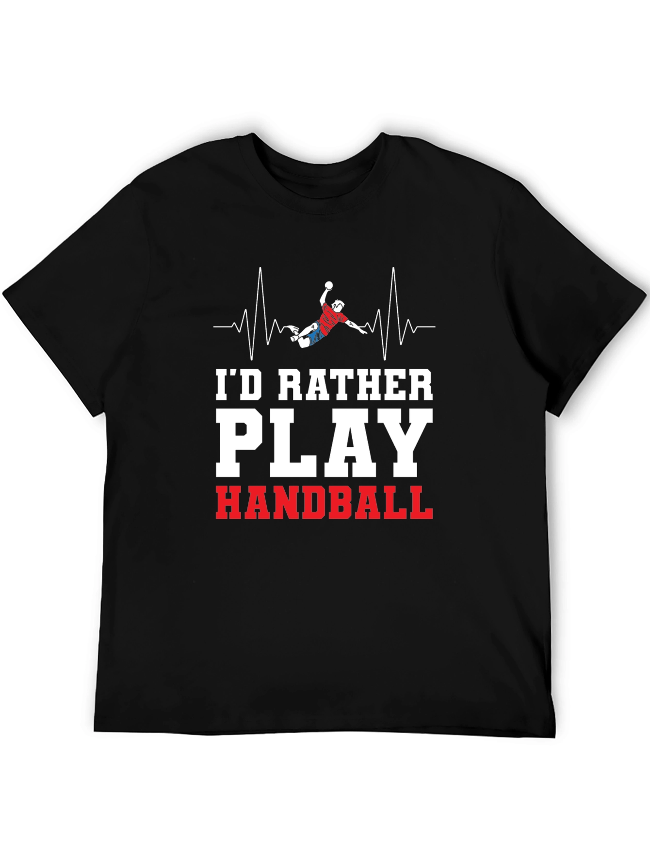 Handball Player Heartbeat Graphic Tee