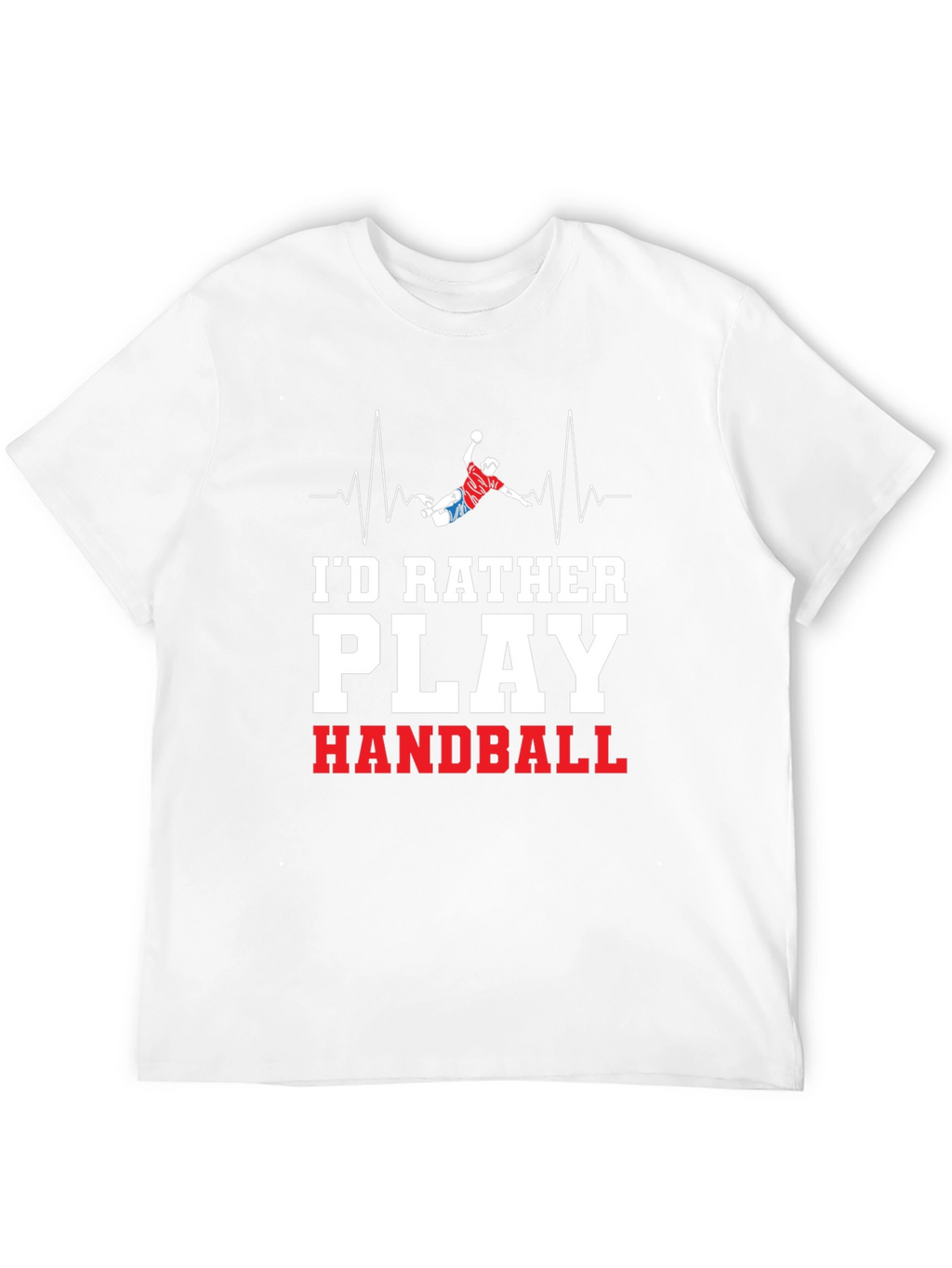Handball Player Heartbeat Graphic Tee