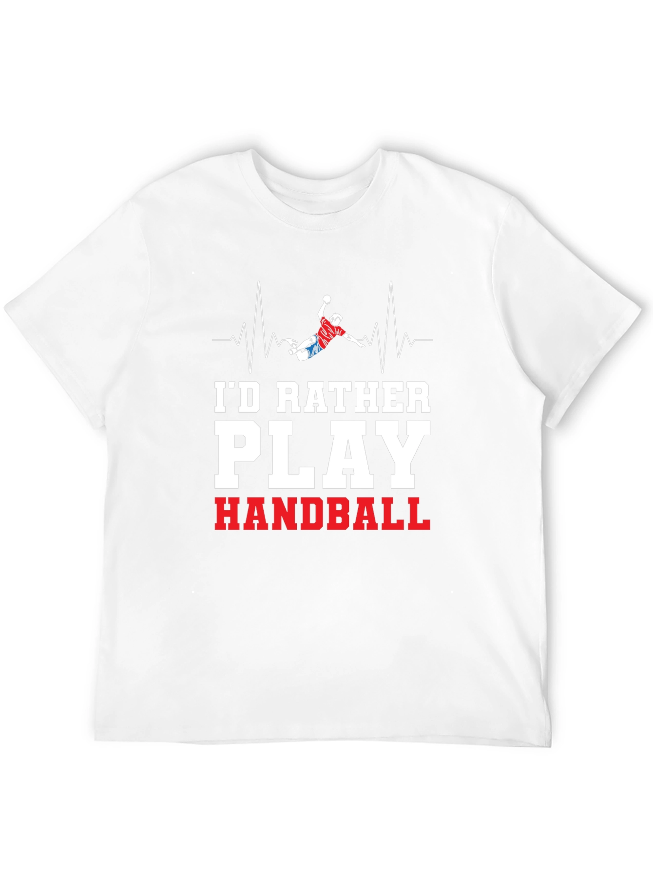 Handball Player Heartbeat Graphic Tee