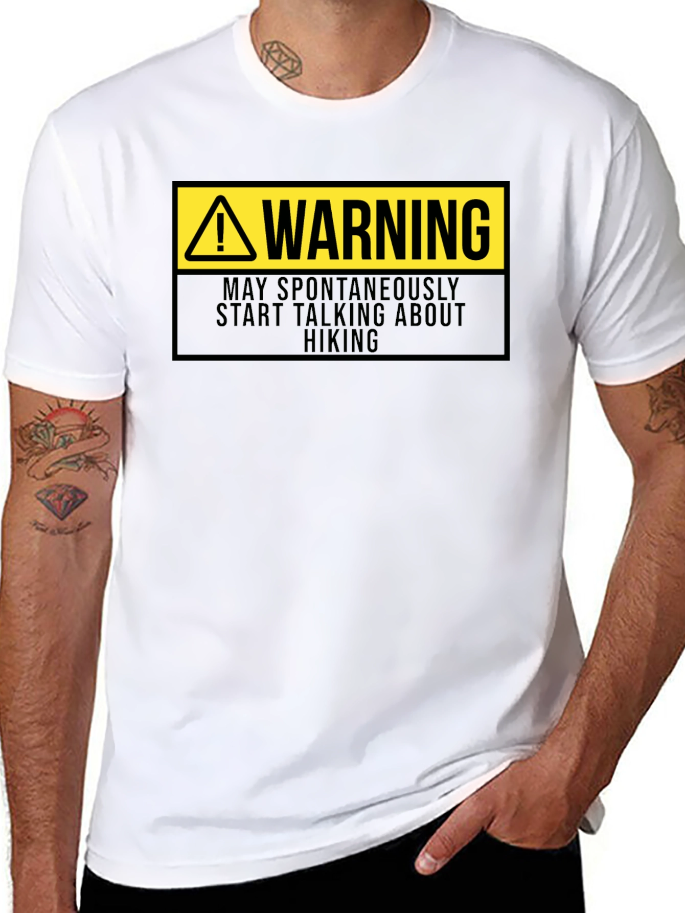 Warning May Spontaneously Talk About Hiking T-Shirt