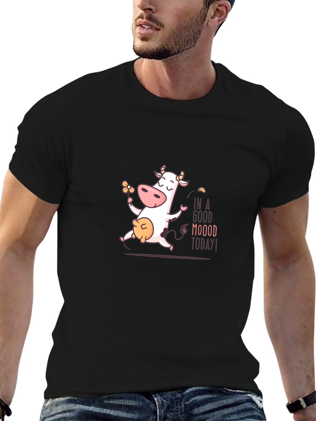 Funny Cow T-Shirt - In A Good Moood Today!
