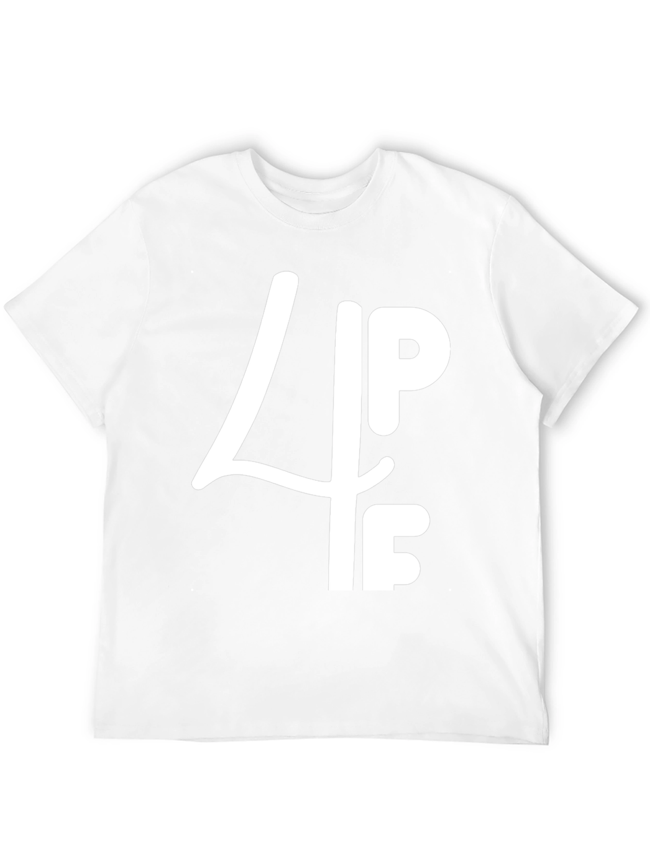 Black Graphic T-Shirt: 4PF White Print