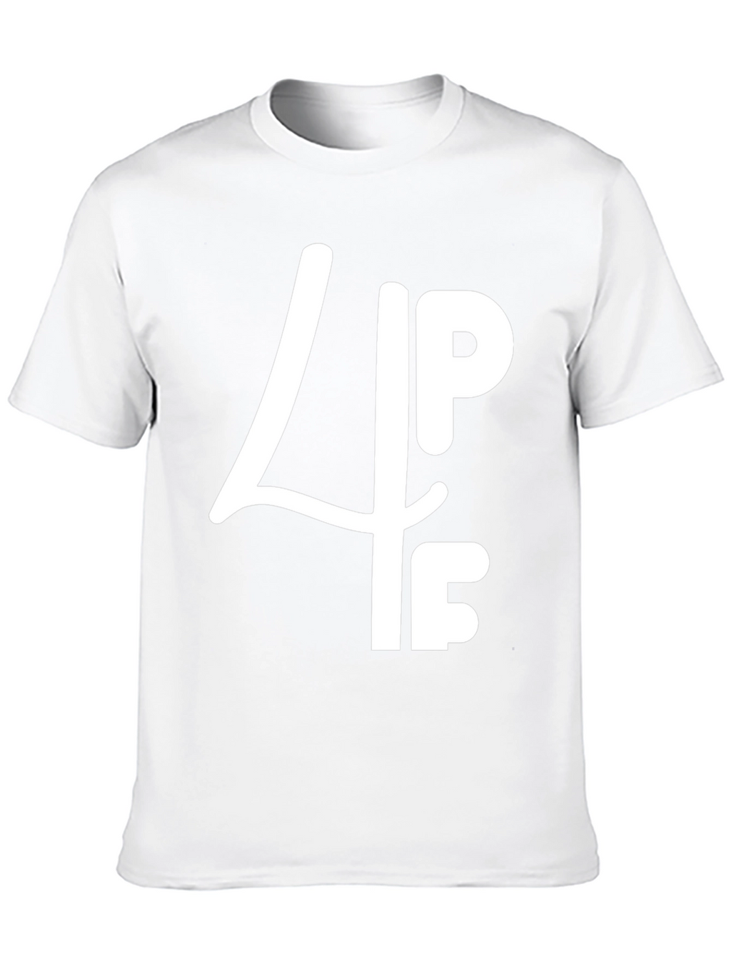 Black Graphic T-Shirt: 4PF White Print