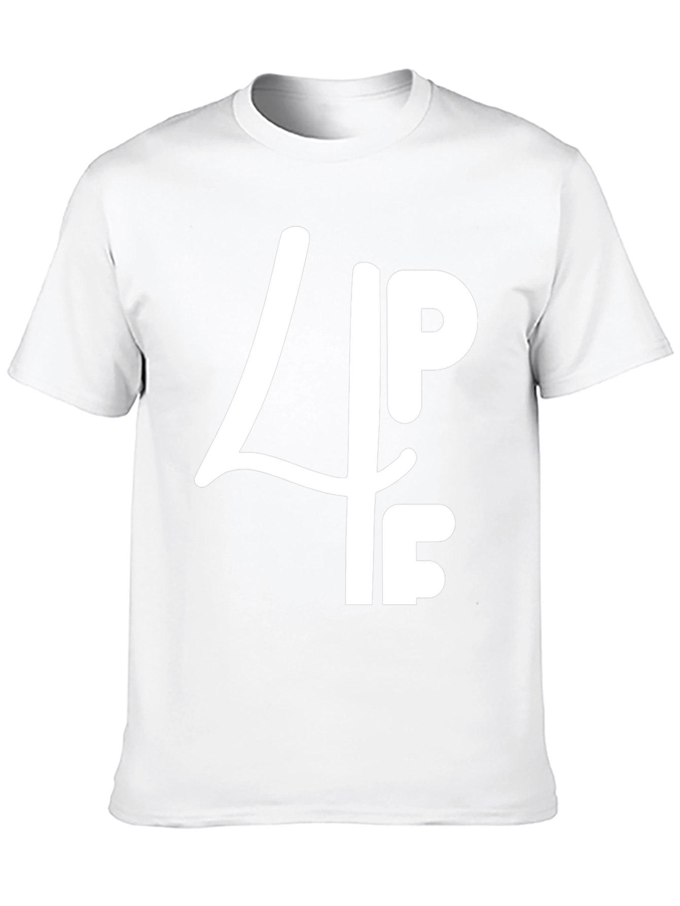 Black Graphic T-Shirt: 4PF White Print