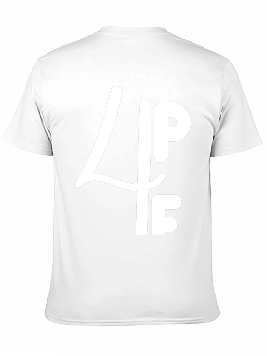 Black Graphic T-Shirt: 4PF White Print
