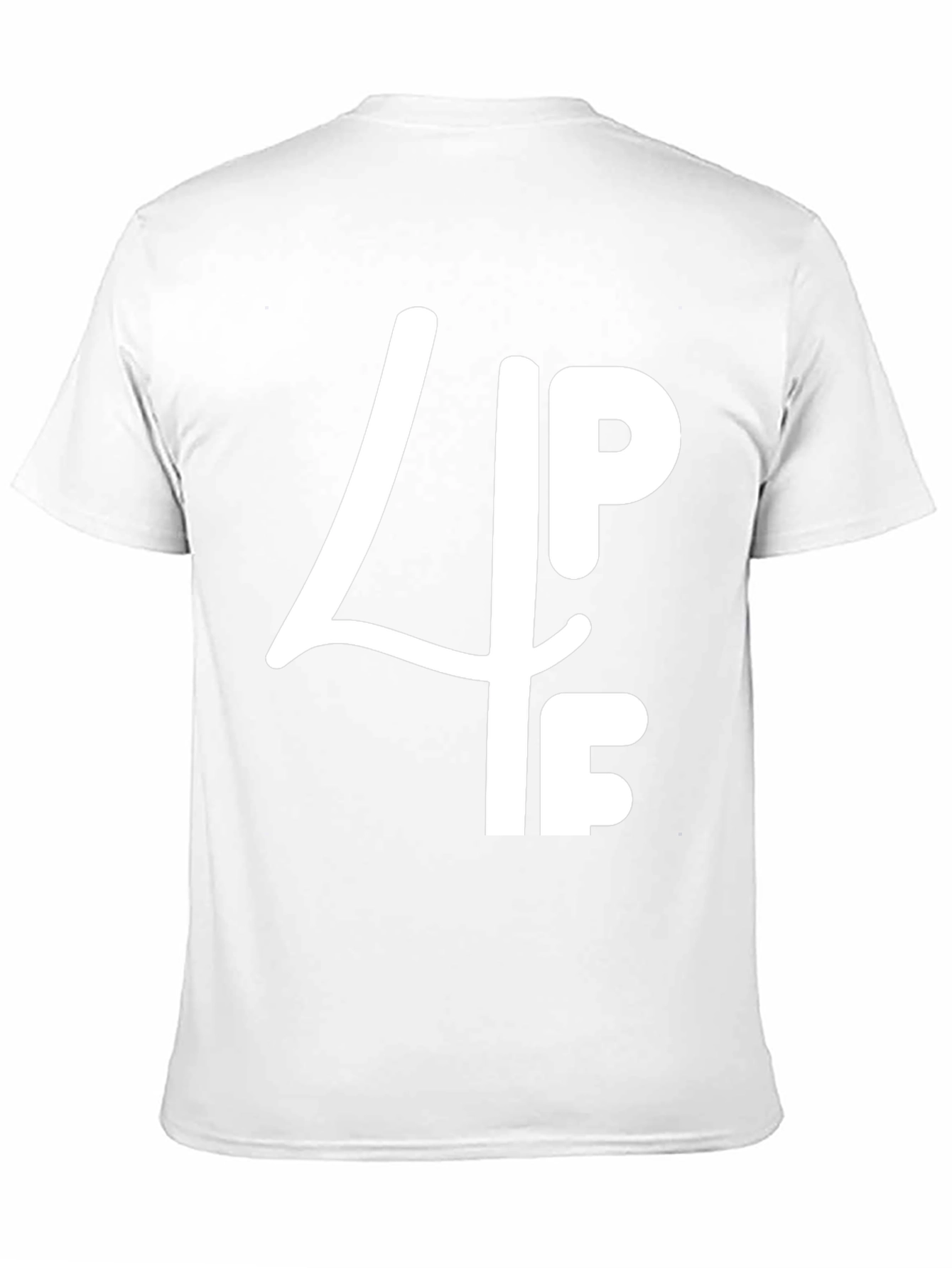 Black Graphic T-Shirt: 4PF White Print