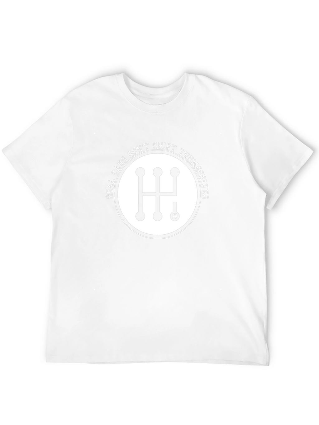 Real Cars Dont Shift Themselves Black T-Shirt