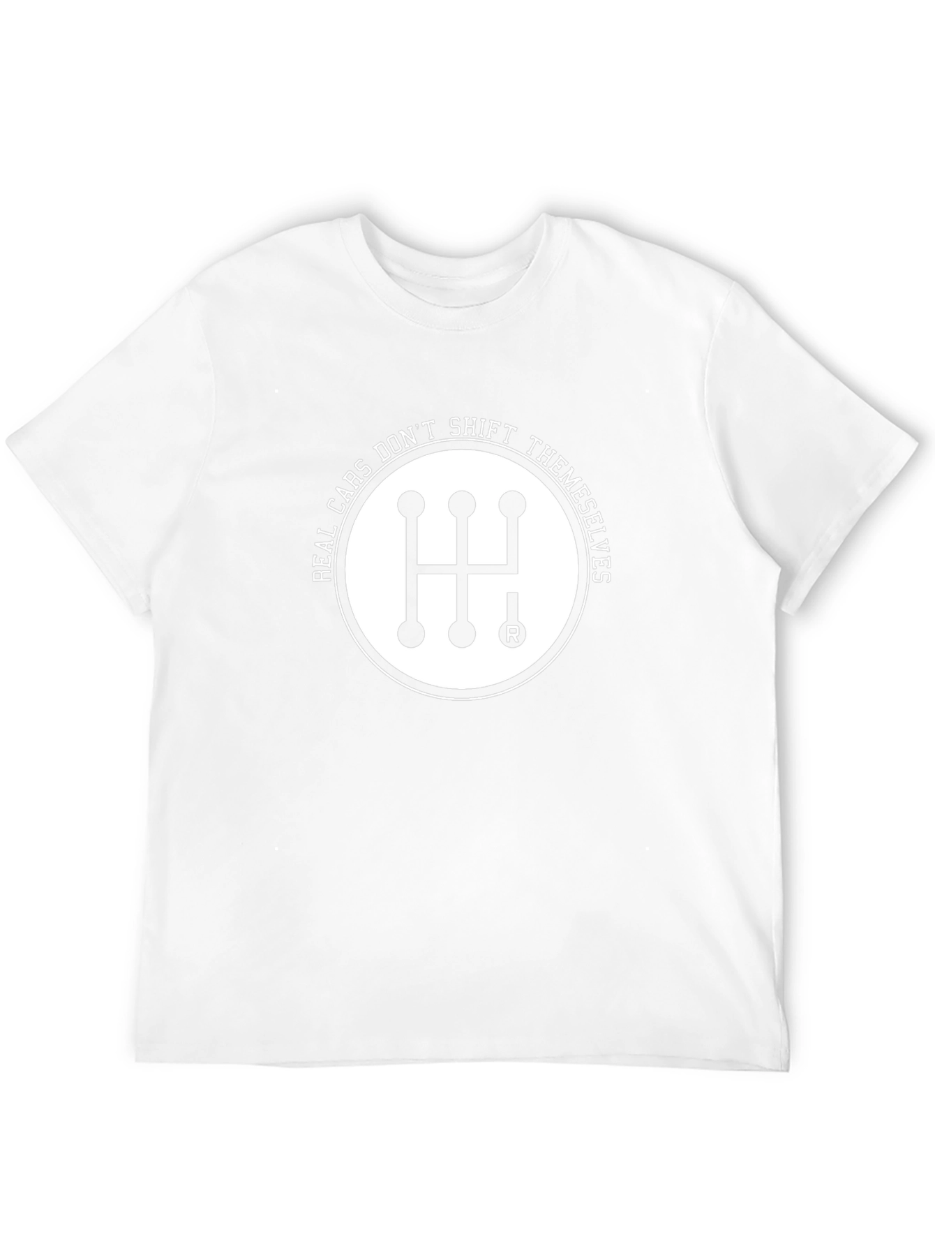 Real Cars Dont Shift Themselves Black T-Shirt