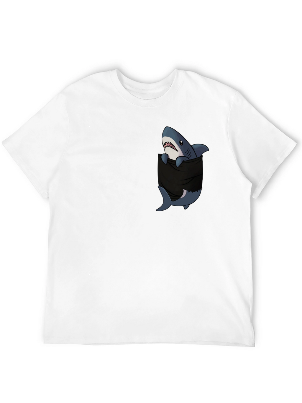 Shark Pocket Graphic T-Shirt - Black