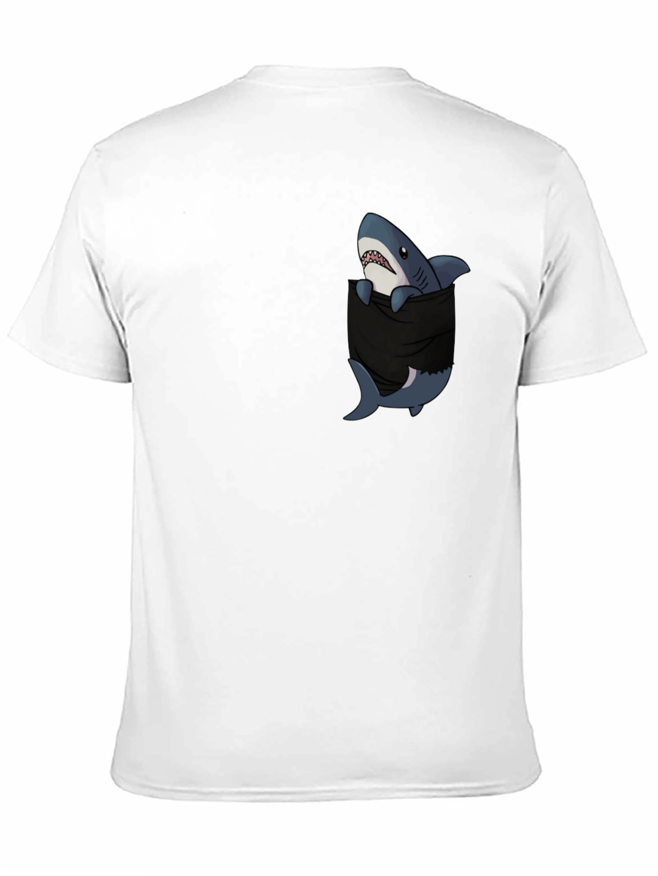 Shark Pocket Graphic T-Shirt - Black
