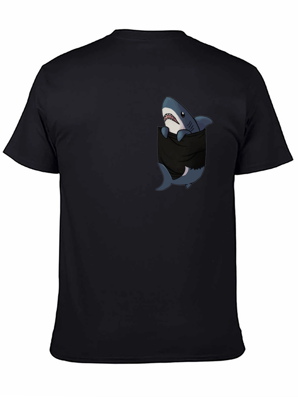 Shark Pocket Graphic T-Shirt - Black