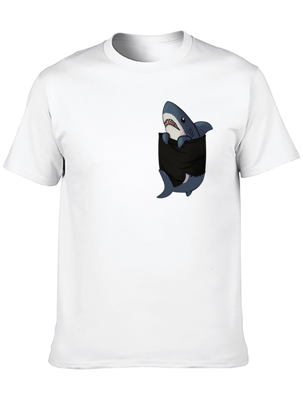 Shark Pocket Graphic T-Shirt - Black