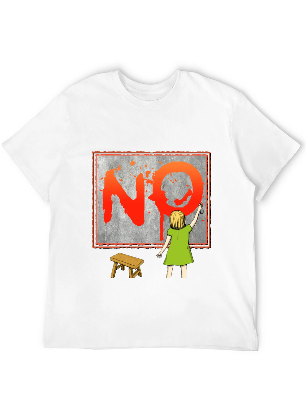 NO Graffiti Girl T-Shirt - Protest Art Tee