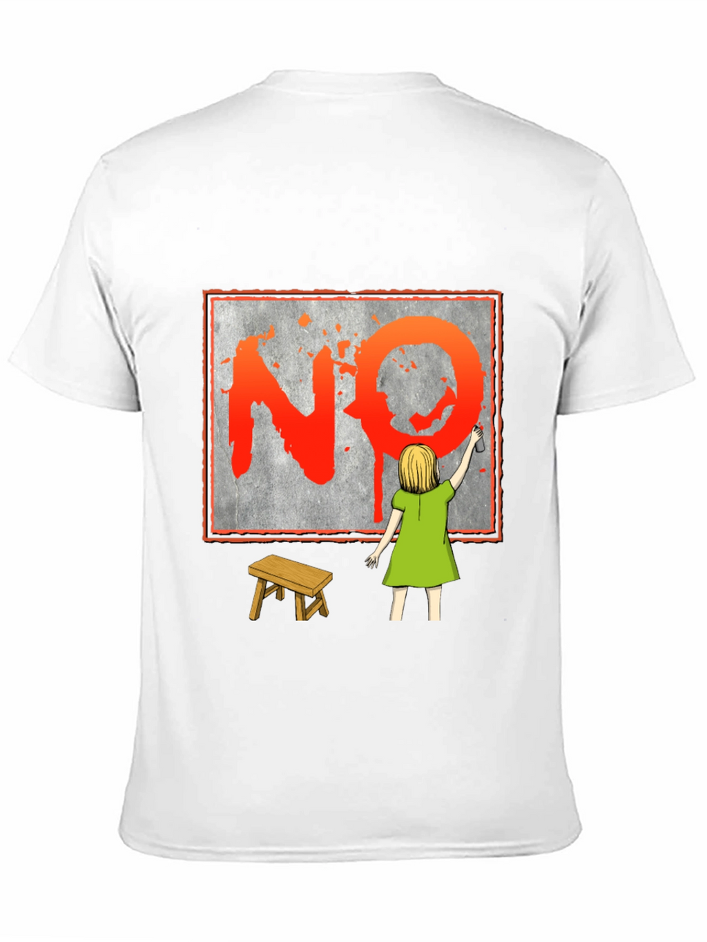 NO Graffiti Girl T-Shirt - Protest Art Tee