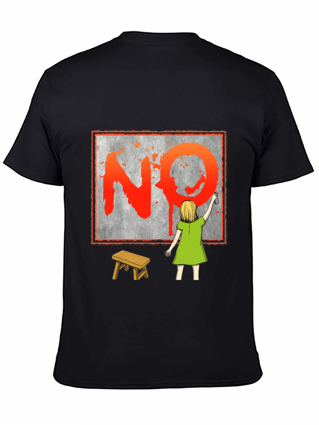NO Graffiti Girl T-Shirt - Protest Art Tee