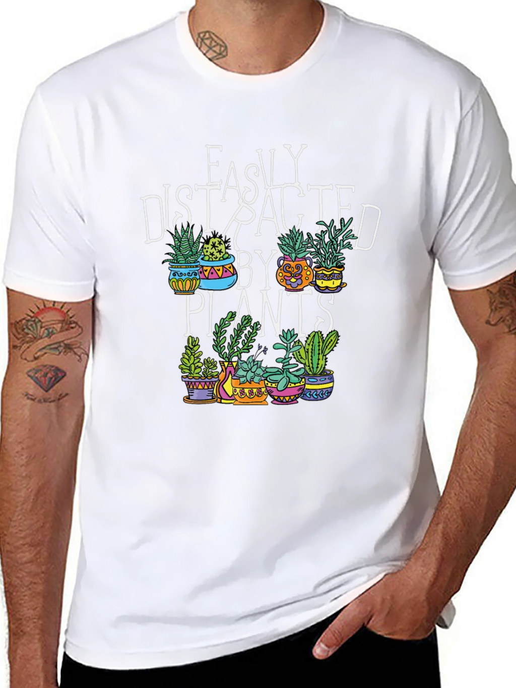 Easily Distracted by Plants Graphic T-Shirt