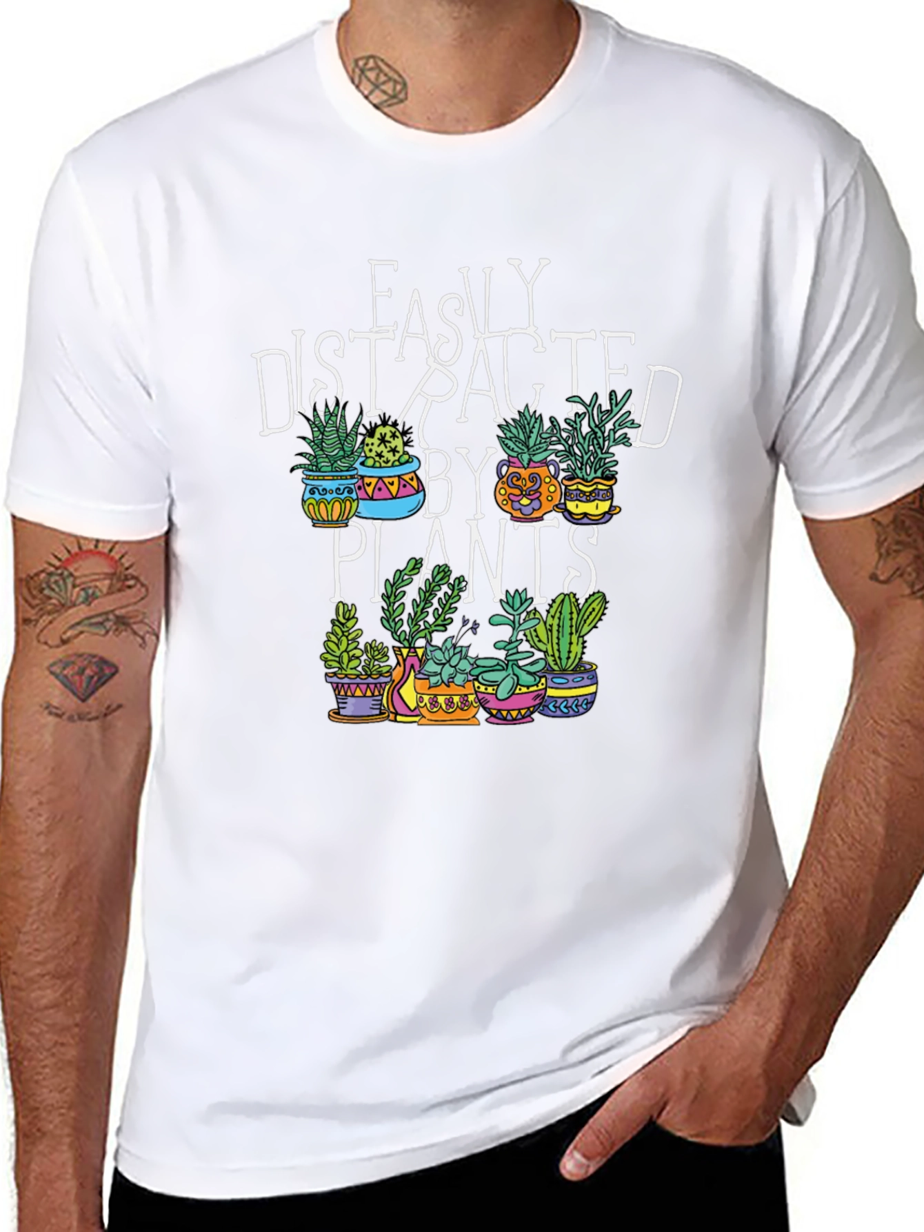 Easily Distracted by Plants Graphic T-Shirt