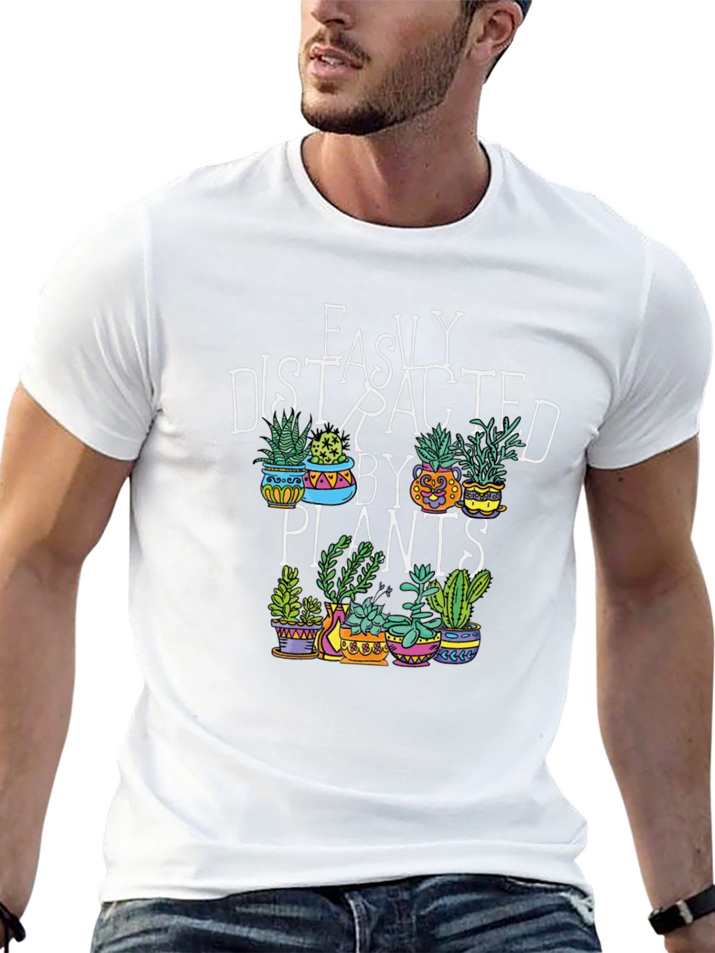 Easily Distracted by Plants Graphic T-Shirt