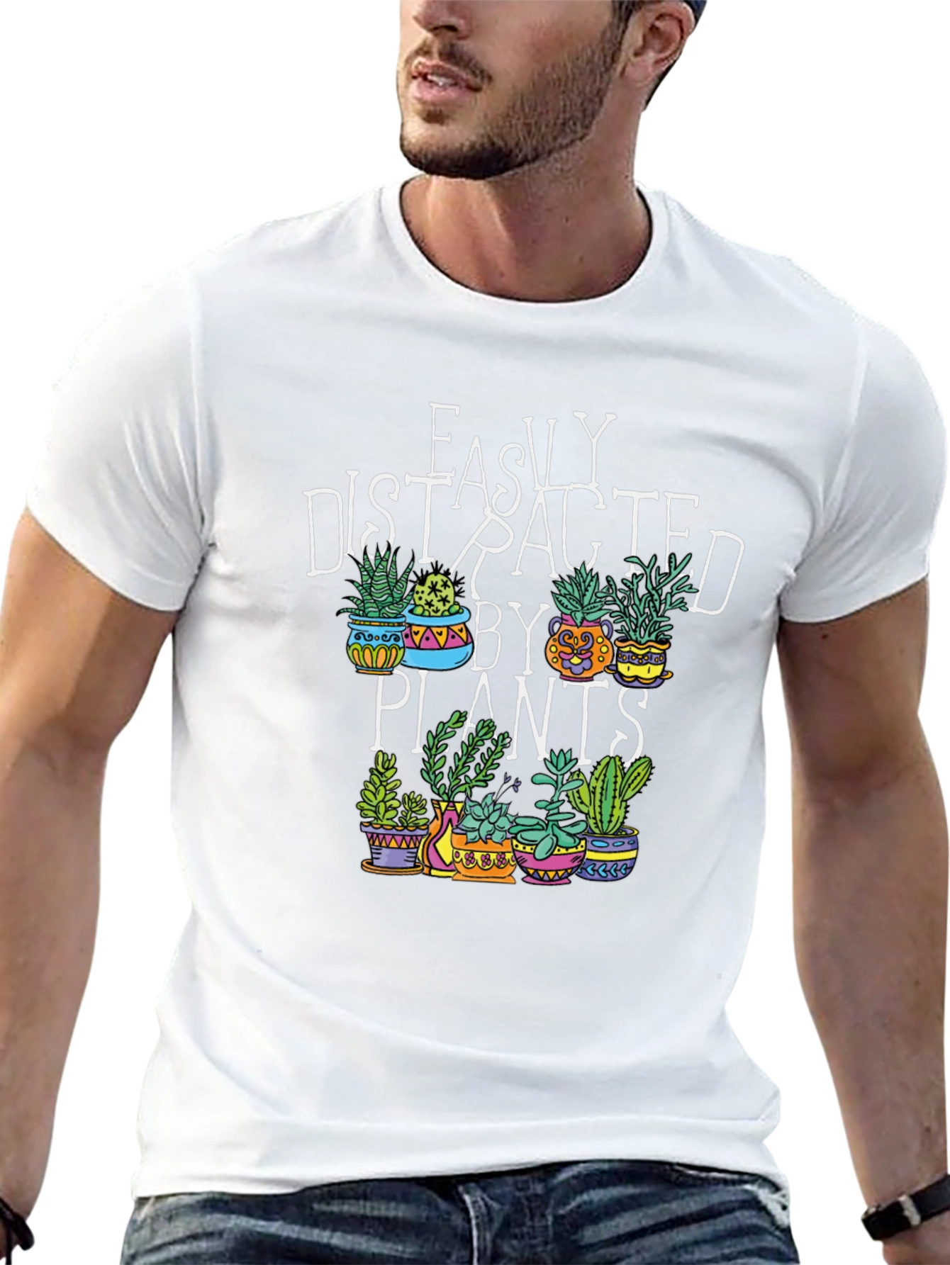 Easily Distracted by Plants Graphic T-Shirt