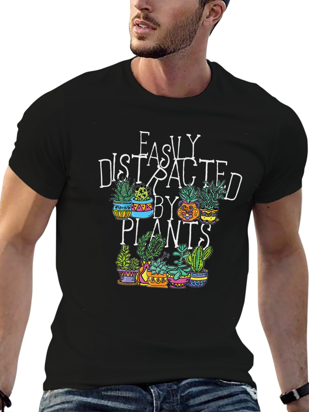 Easily Distracted by Plants Graphic T-Shirt