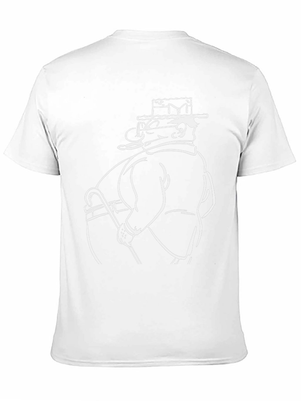 Cartoon Gentleman Black T-Shirt