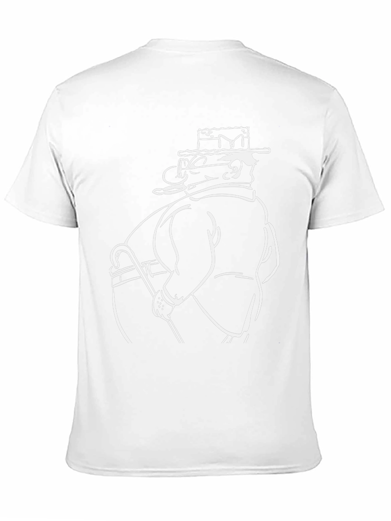 Cartoon Gentleman Black T-Shirt