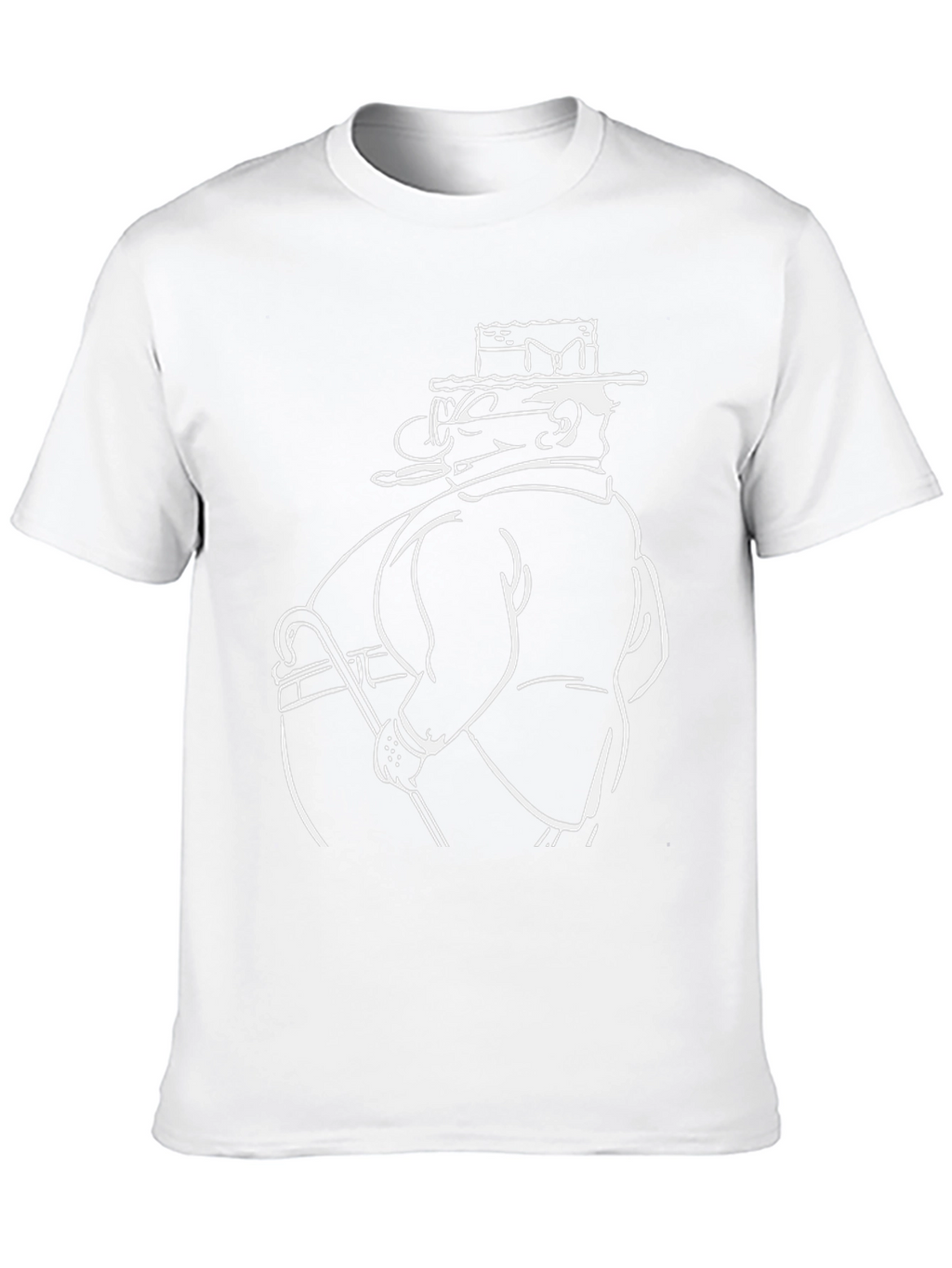 Cartoon Gentleman Black T-Shirt