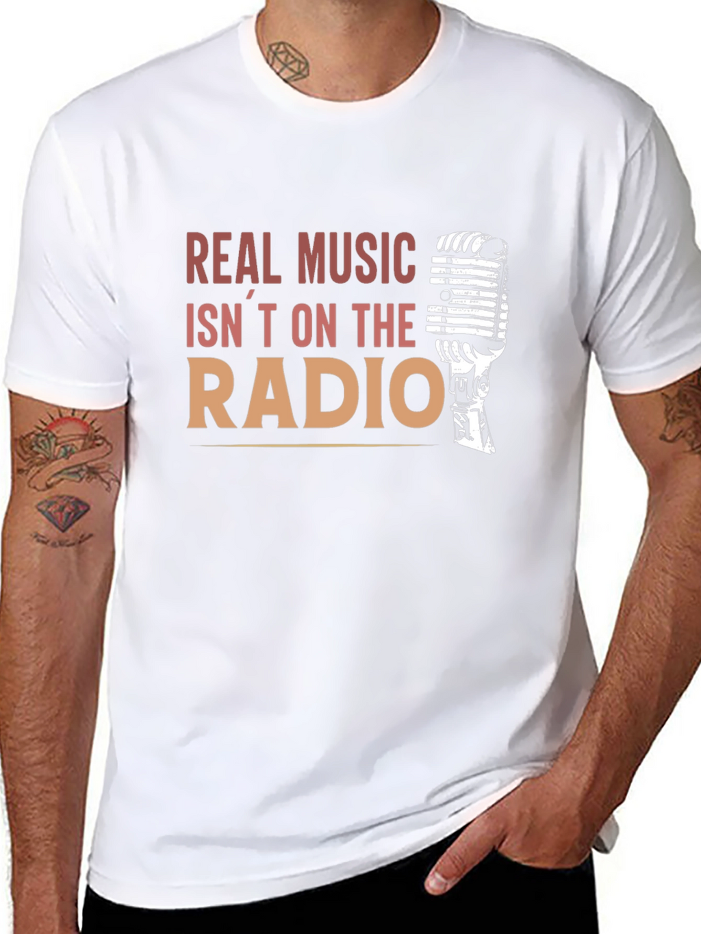 Real Music Isnt On the Radio Graphic T-Shirt