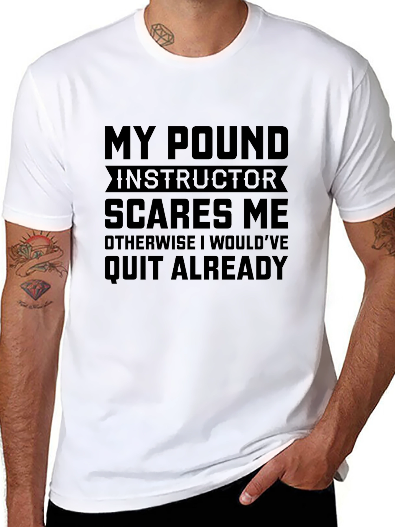Funny Pound Instructor T-Shirt - Workout Motivation