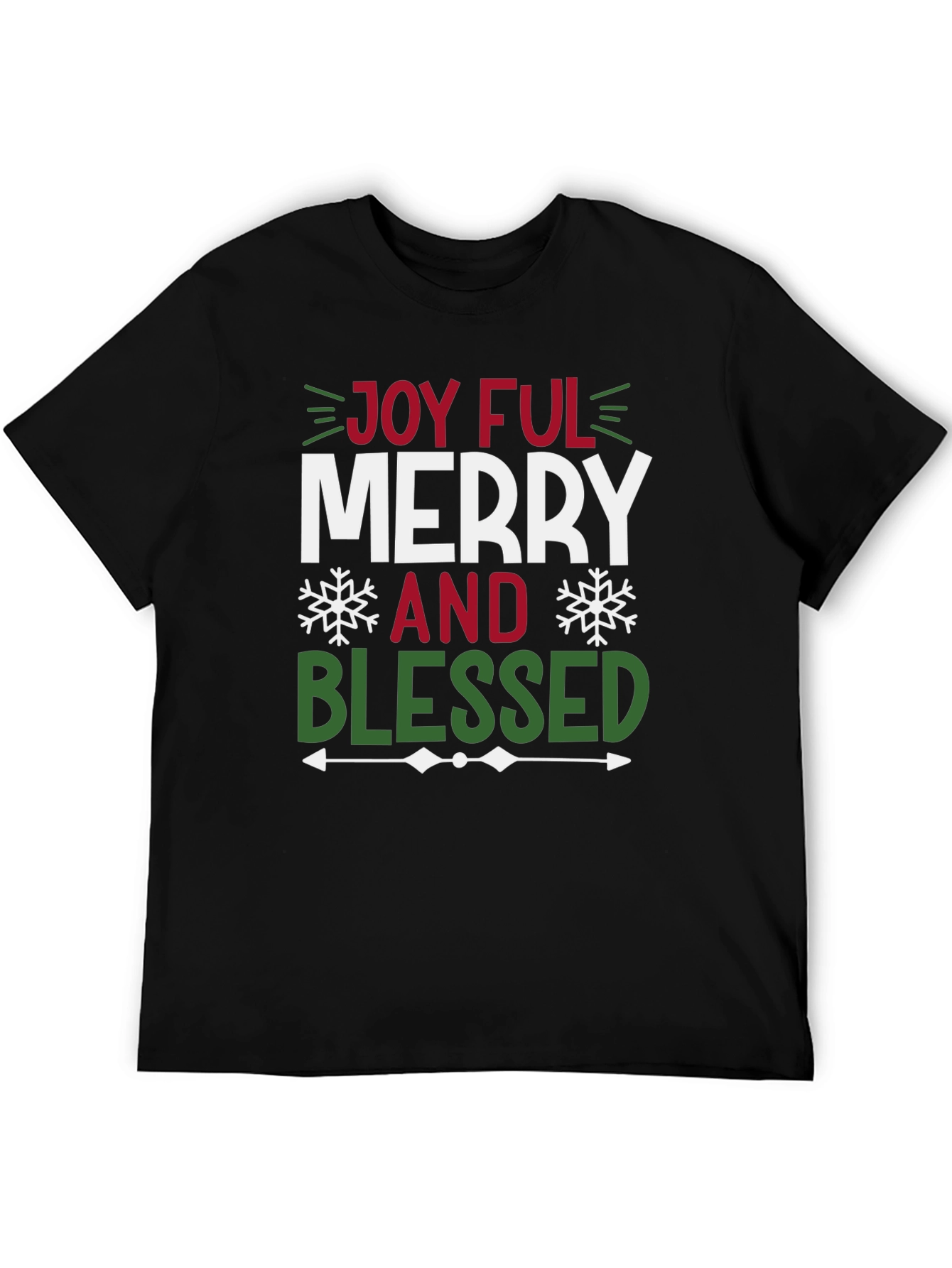 Joyful Merry and Blessed Graphic Tee Shirt