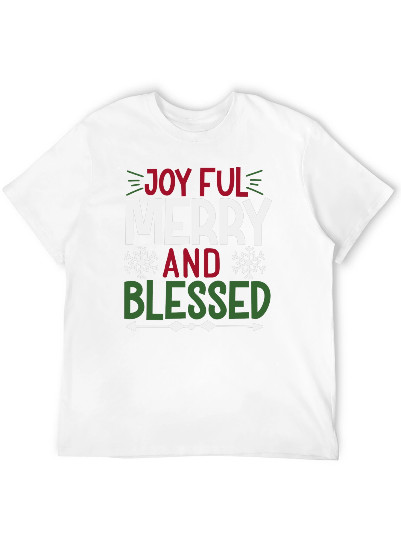 Joyful Merry and Blessed Graphic Tee Shirt