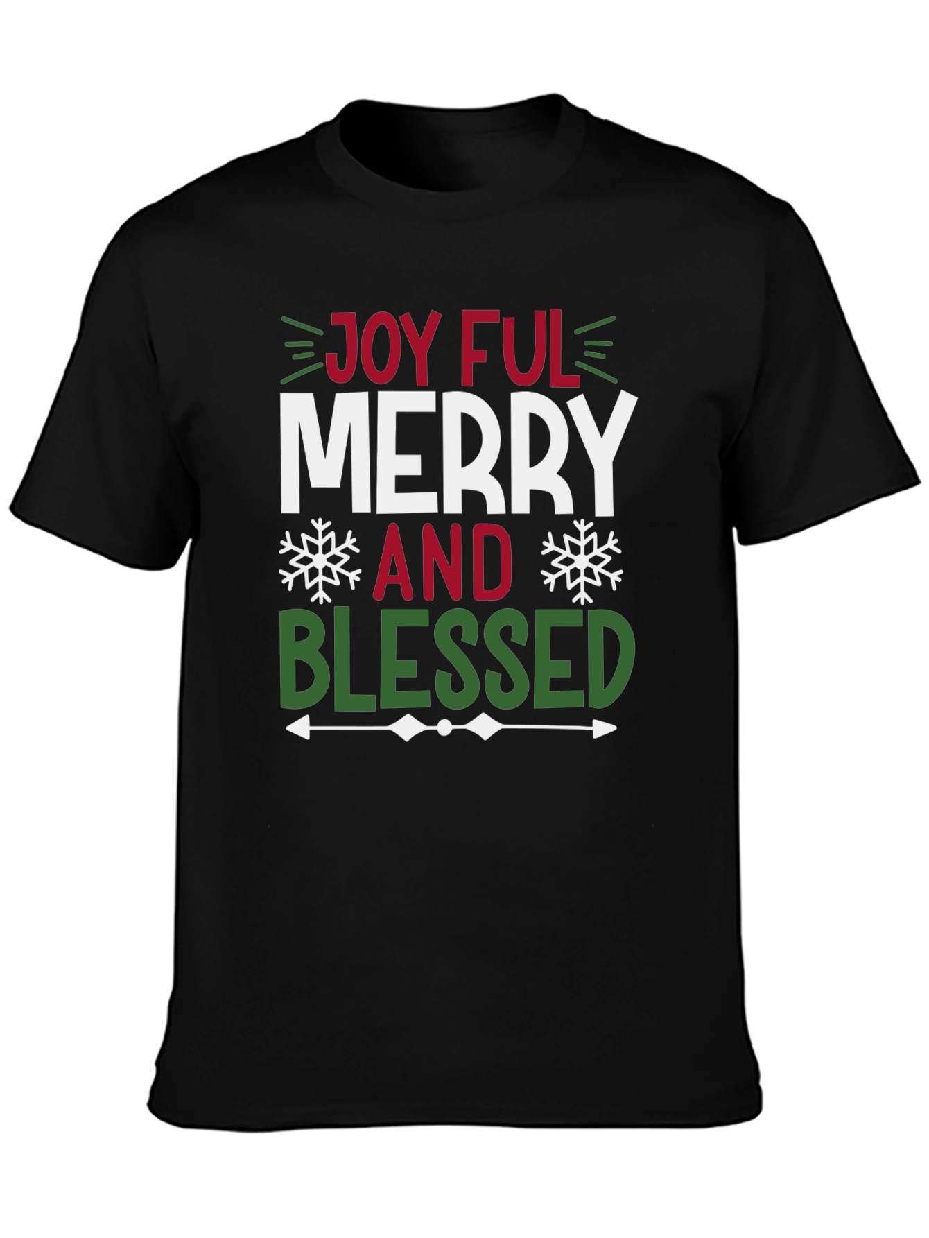 Joyful Merry and Blessed Graphic Tee Shirt