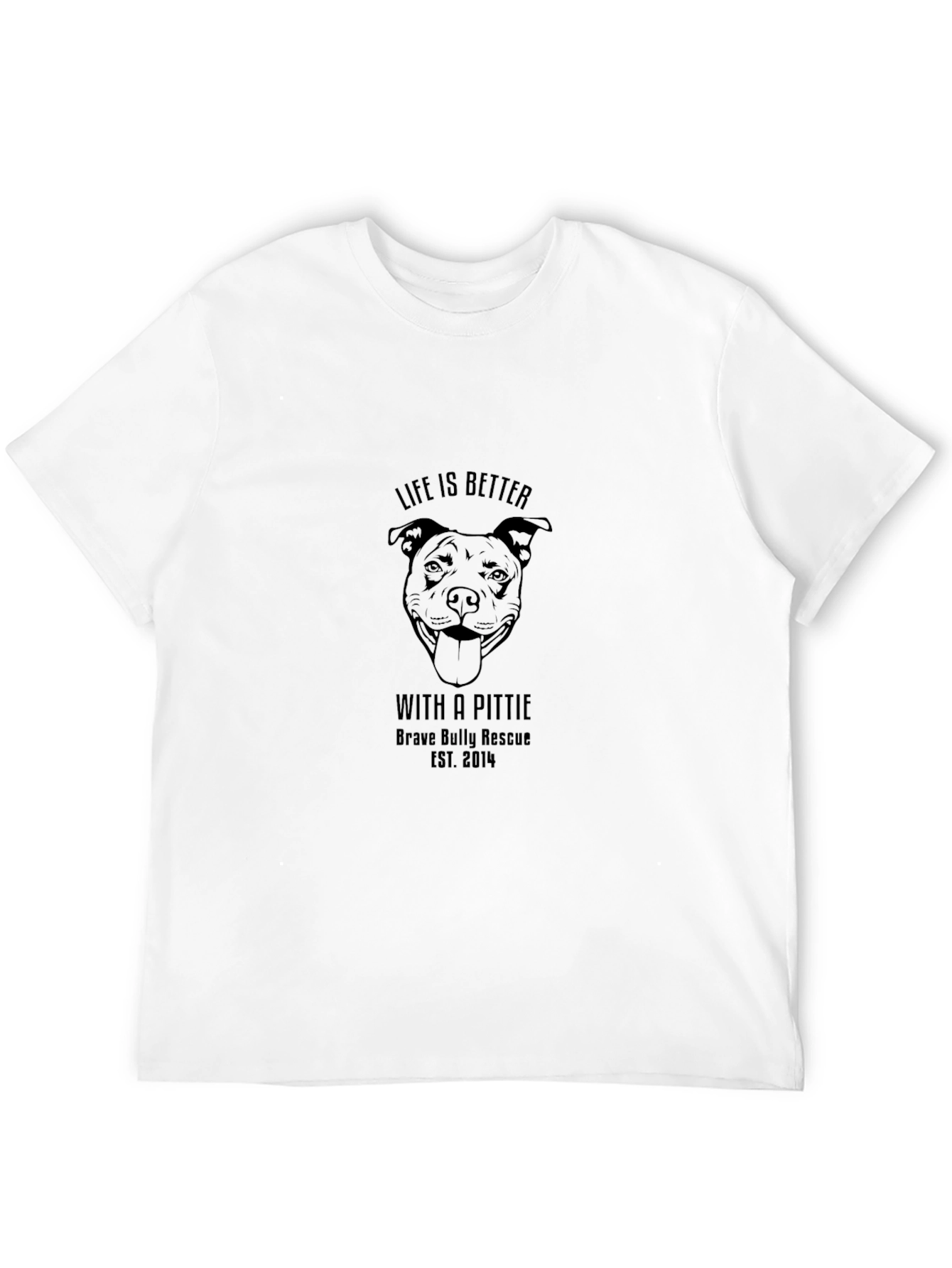 Life is Better with a Pittie Black T-Shirt