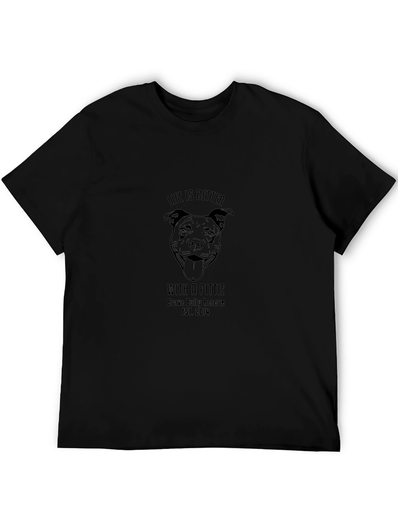 Life is Better with a Pittie Black T-Shirt