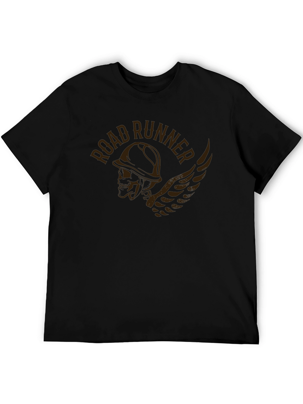 Road Runner Graphic Print Black T-Shirt