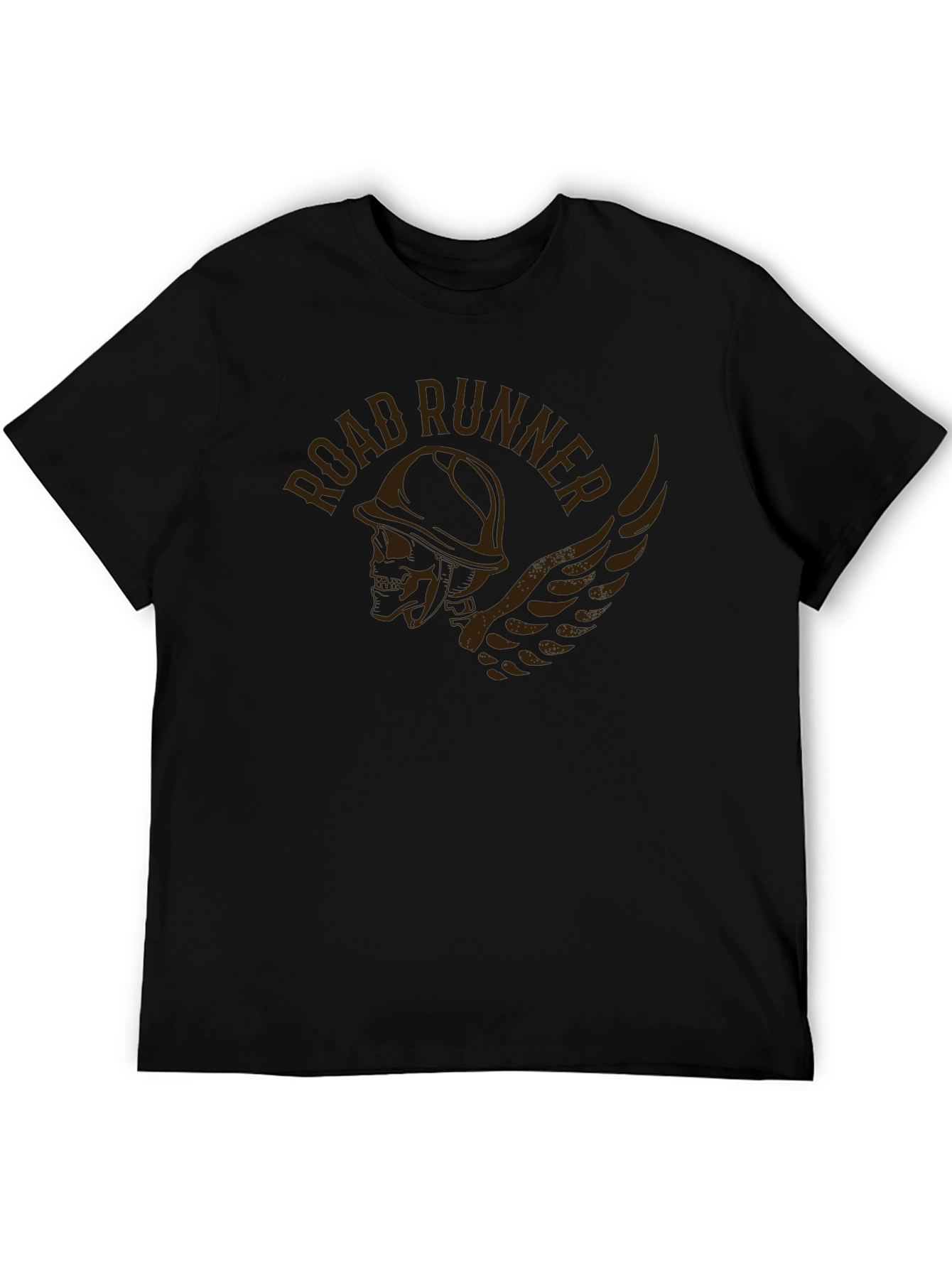 Road Runner Graphic Print Black T-Shirt