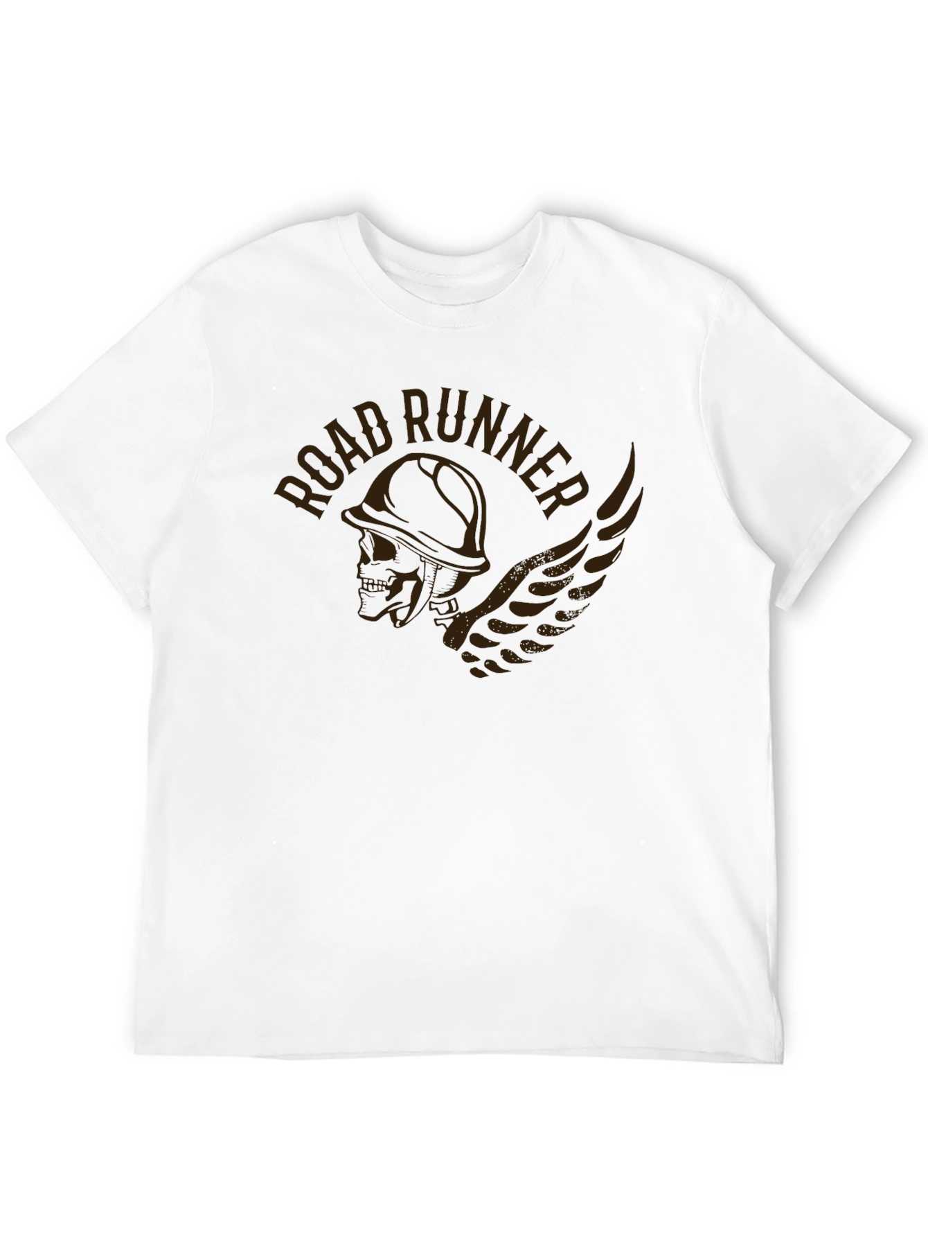 Road Runner Graphic Print Black T-Shirt