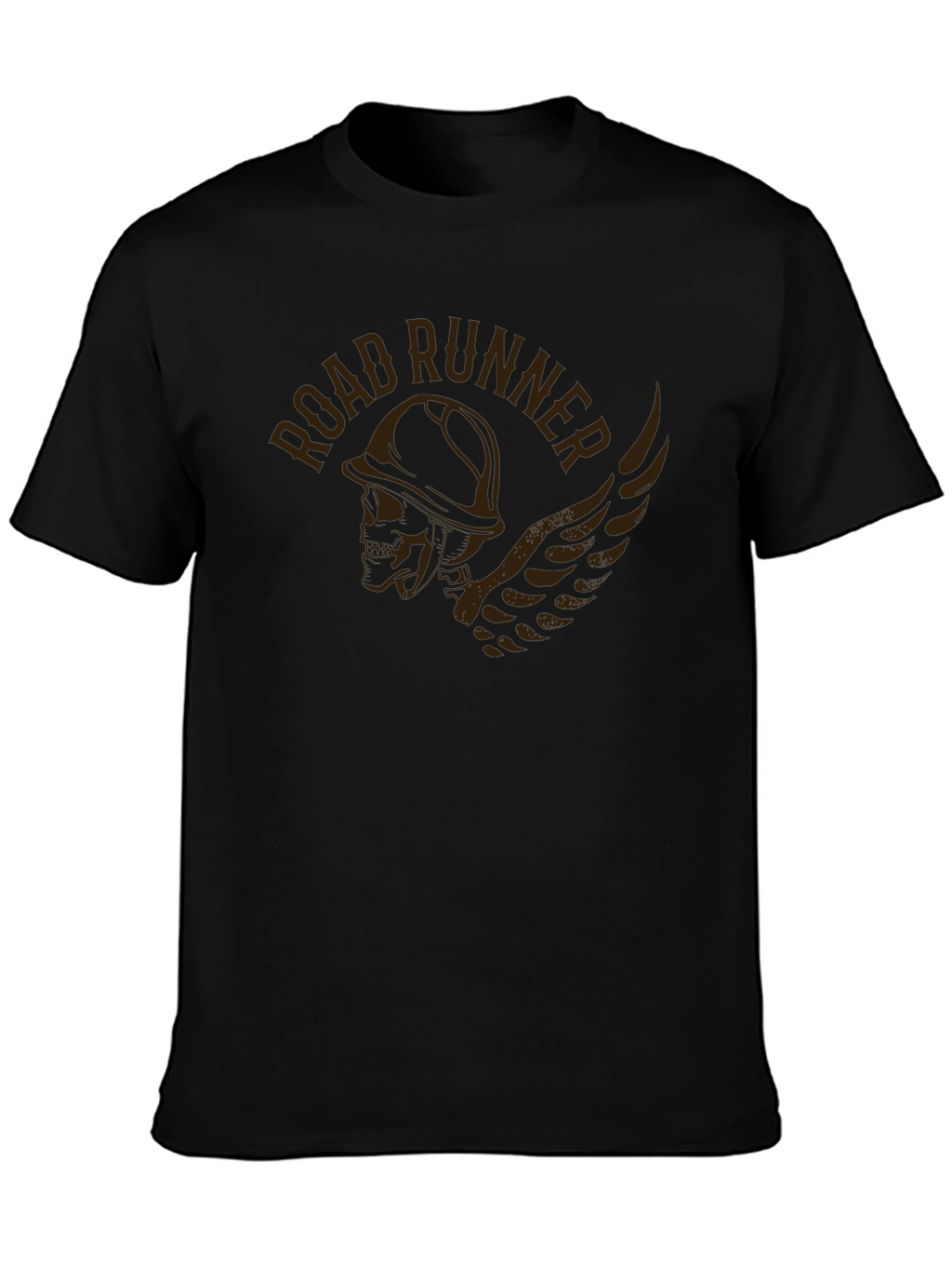 Road Runner Graphic Print Black T-Shirt