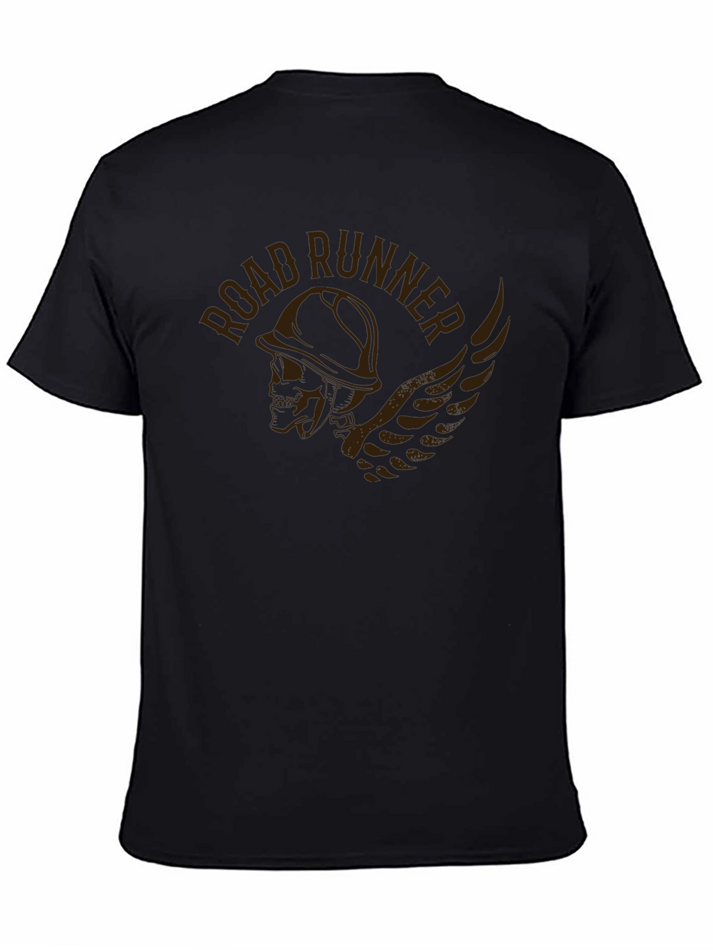 Road Runner Graphic Print Black T-Shirt