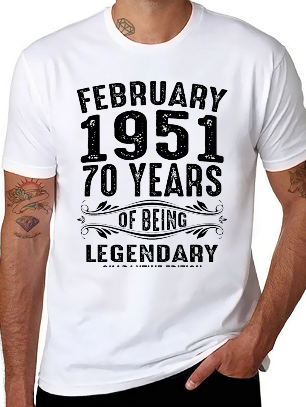 February 1951 Legendary 70 Years Birthday T-Shirt