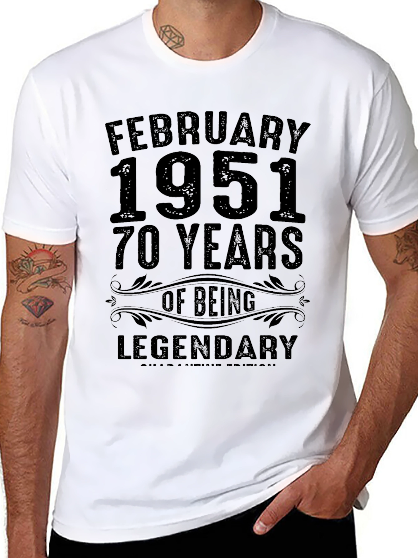 February 1951 Legendary 70 Years Birthday T-Shirt