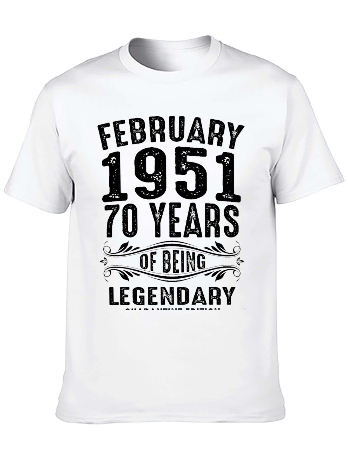 February 1951 Legendary 70 Years Birthday T-Shirt