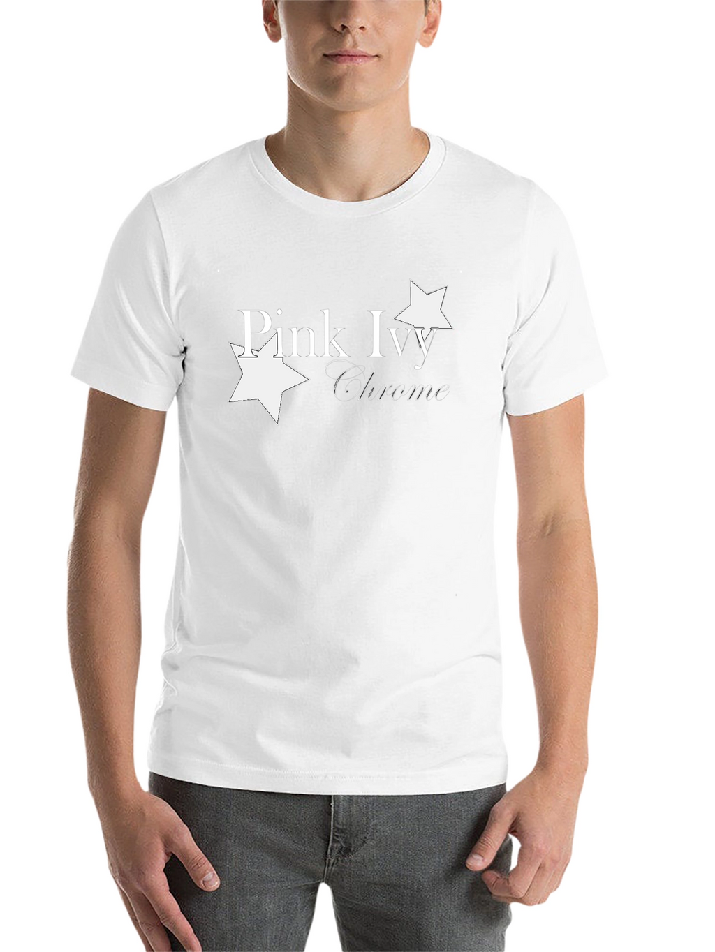 Pink Ivy Chrome Graphic Black T-Shirt