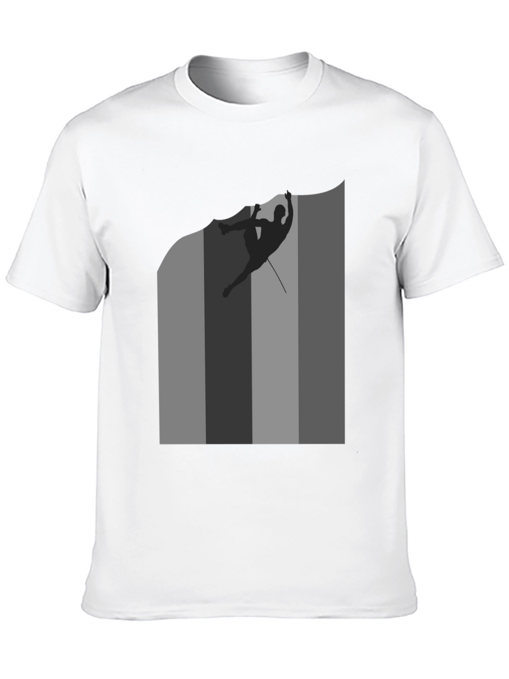 Rock Climbing Silhouette Graphic Tee - Black