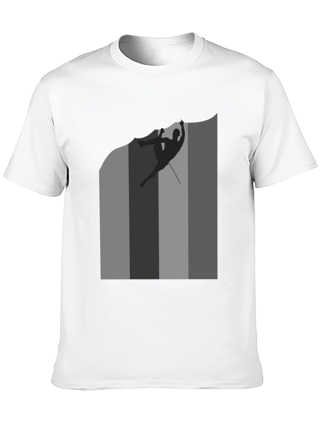 Rock Climbing Silhouette Graphic Tee - Black