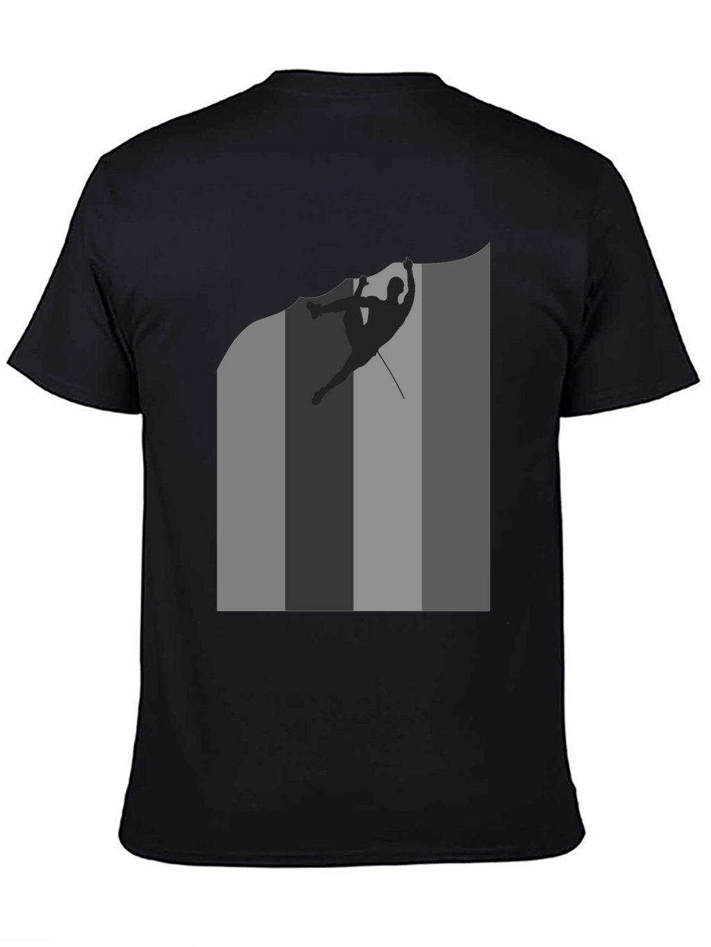 Rock Climbing Silhouette Graphic Tee - Black