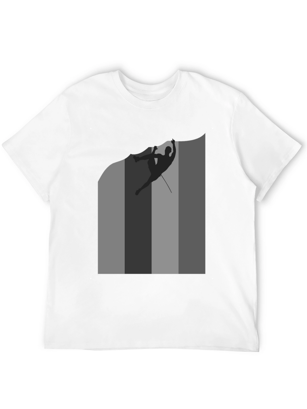 Rock Climbing Silhouette Graphic Tee - Black