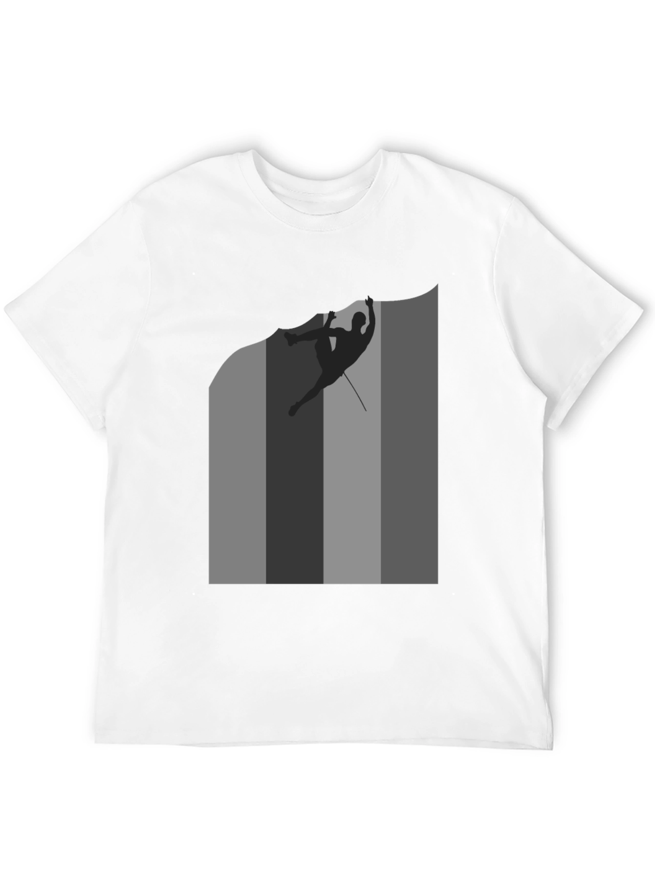 Rock Climbing Silhouette Graphic Tee - Black